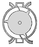 Anonymous rotary steam engine