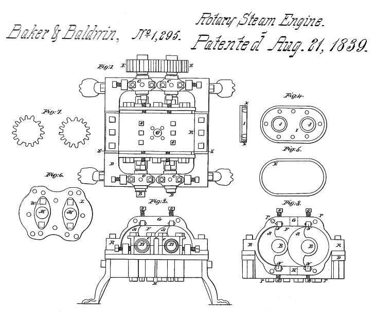 The Baldwin & Baker rotary engine patent