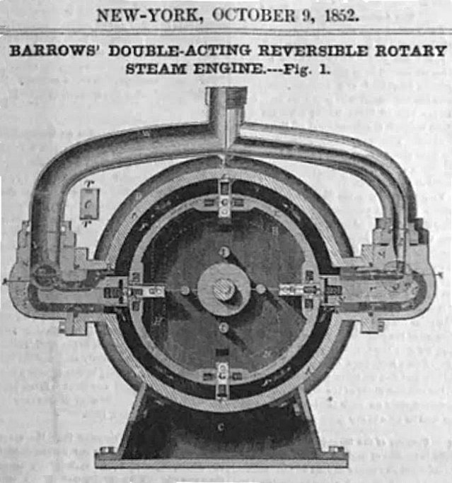 Barrows Rotary Engine: 1852